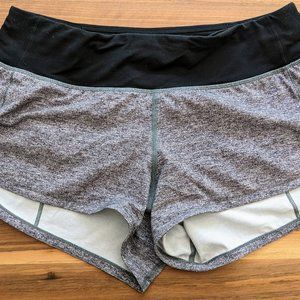 Lululemon Speed Up Shorts - Heather Lux Multi Black/Black